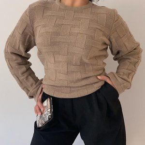 Vintage Giorgio Armani 90's Cross Stitched Crew Sweater